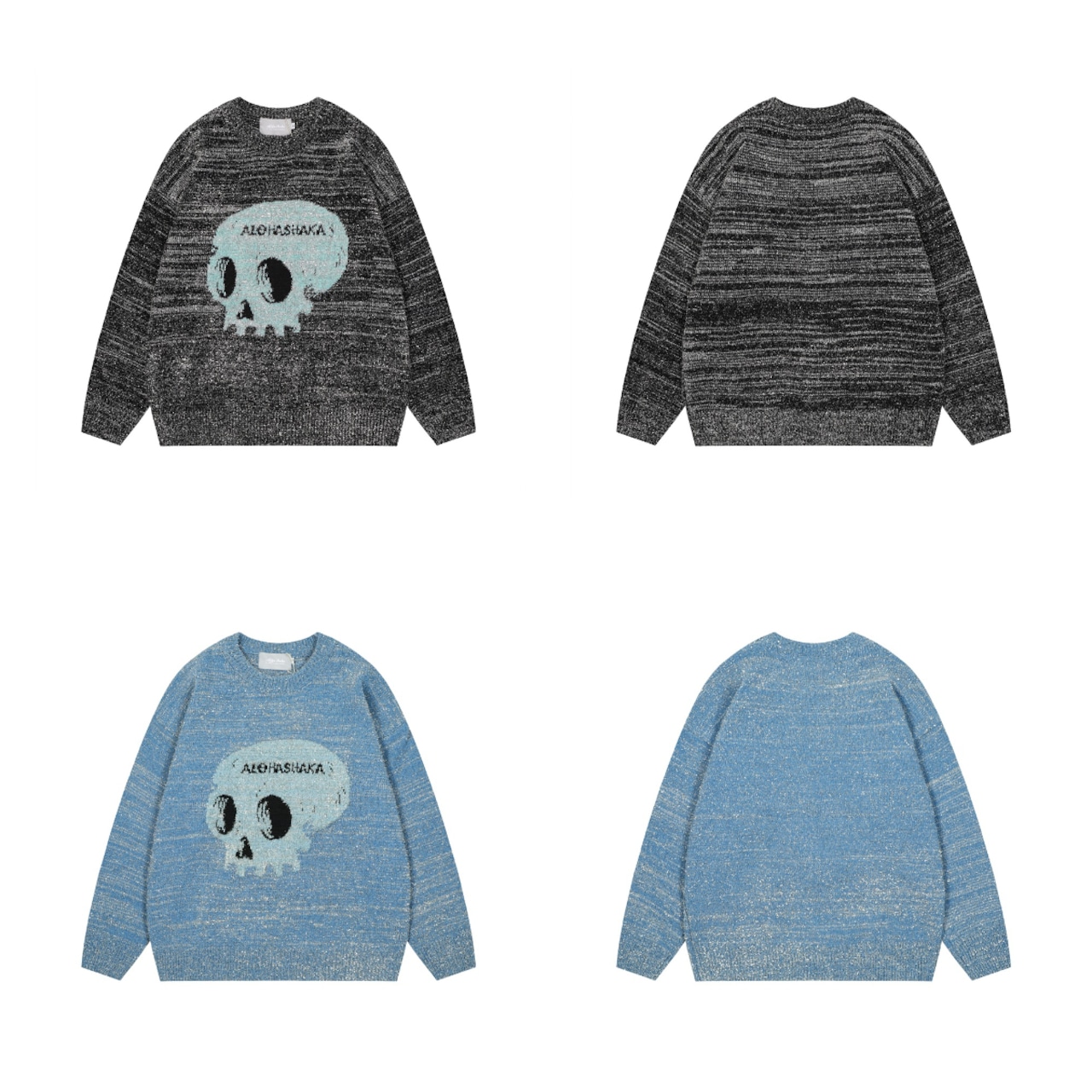 ストリート スカル セーター T1939
