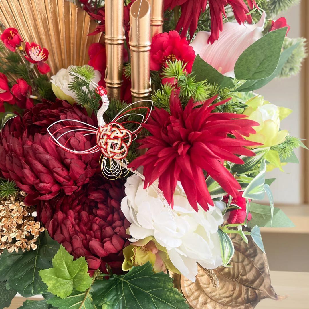 特大門松 深紅の雅 正月アレンジメント Lサイズ 店舗用門松 商業用門松