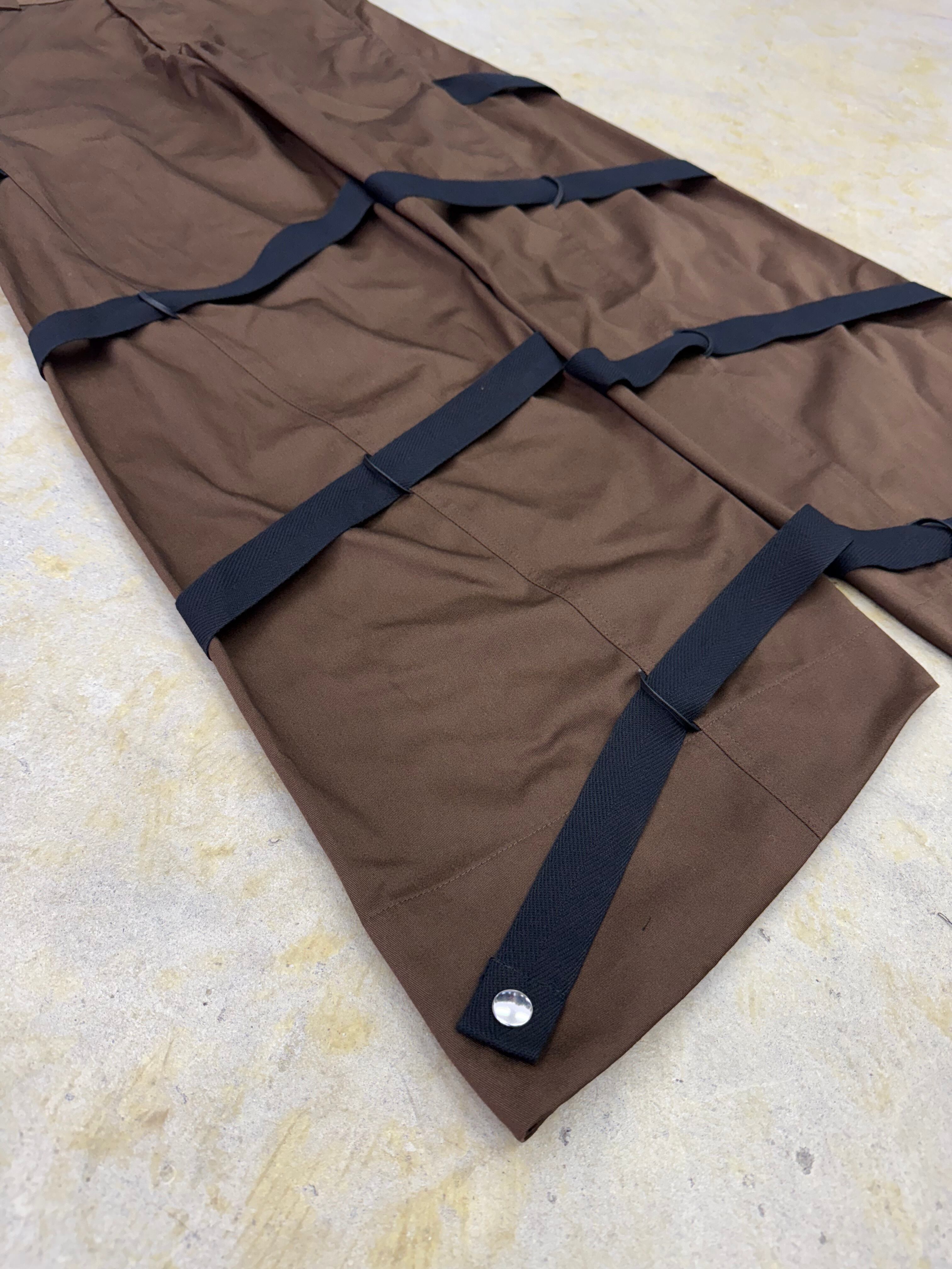 YUKI HASHIMOTO | TWISTED BONDAGE WORK PANTS | BROWN | HOWDAY