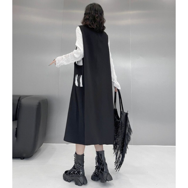 Sleeveless long dress C0490