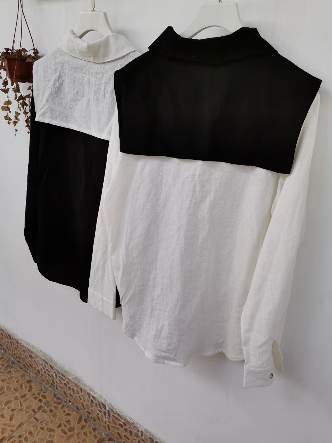 バイカラーコットンシャツ　ASF212010−11