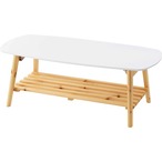 脚付フォールディングテーブル ローテーブル センターテーブル 幅90cm 折りたたみ式 折り畳み式 おしゃれ 北欧 収納 棚付き 木製 天然木 ウッド コンパクト 小さめ 小さい シンプル 韓国インテリア 白 ホワイト ナチュラル