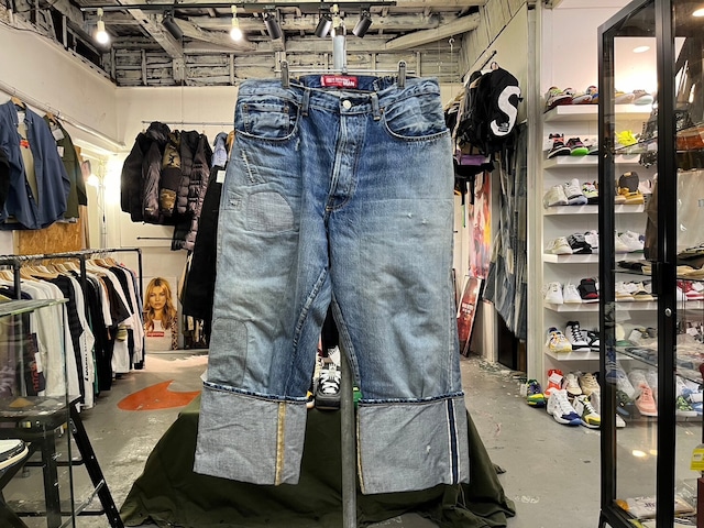 JUNYA WATANABEMAN × LEVIS 綿デニム 製品加工 デニムパンツ INDIGO SMALL WE-P205 91953