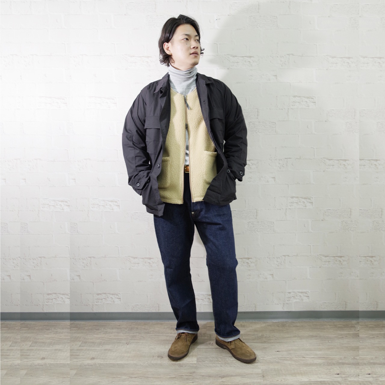 【LIFEWEAR(ライフウェア)】Made In USA TURTLENECK L/S PKT Tee メイドインUSA タートルネックポケット