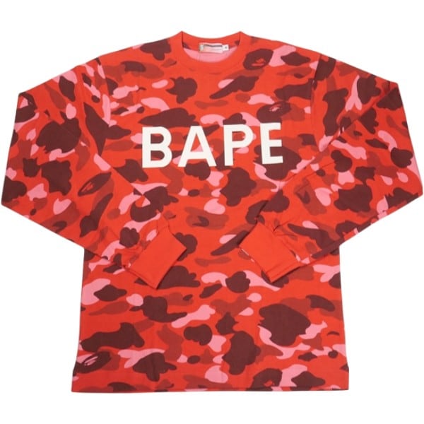A BATHING APE　ロンT　赤カモ Size【M】 A BATHING APE ア ベイシング エイプ Red Camo Logo long
