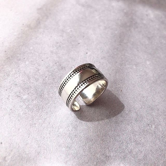 silver925 ring フラットボリュームリング