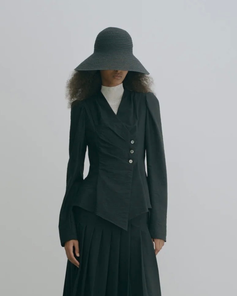 FETICO / STRAW HAT WITH LACE RIBBON | LA VILLA ROUGE