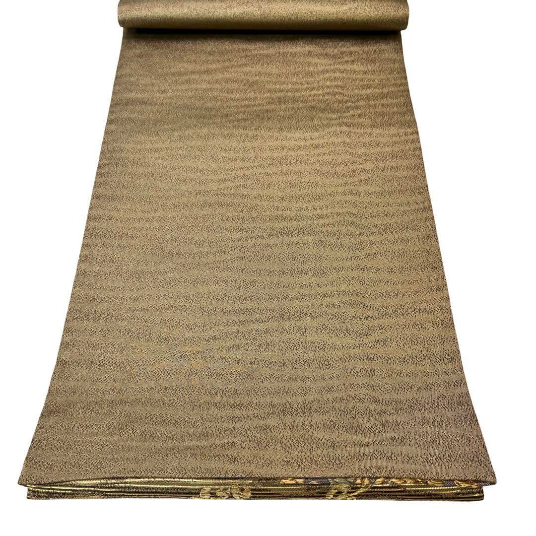 袋帯 四角に花唐草模様 国防色 金糸 O-4149 袋帯 四角に花唐草模様 国防色 金糸 O-4149 - メルカリ