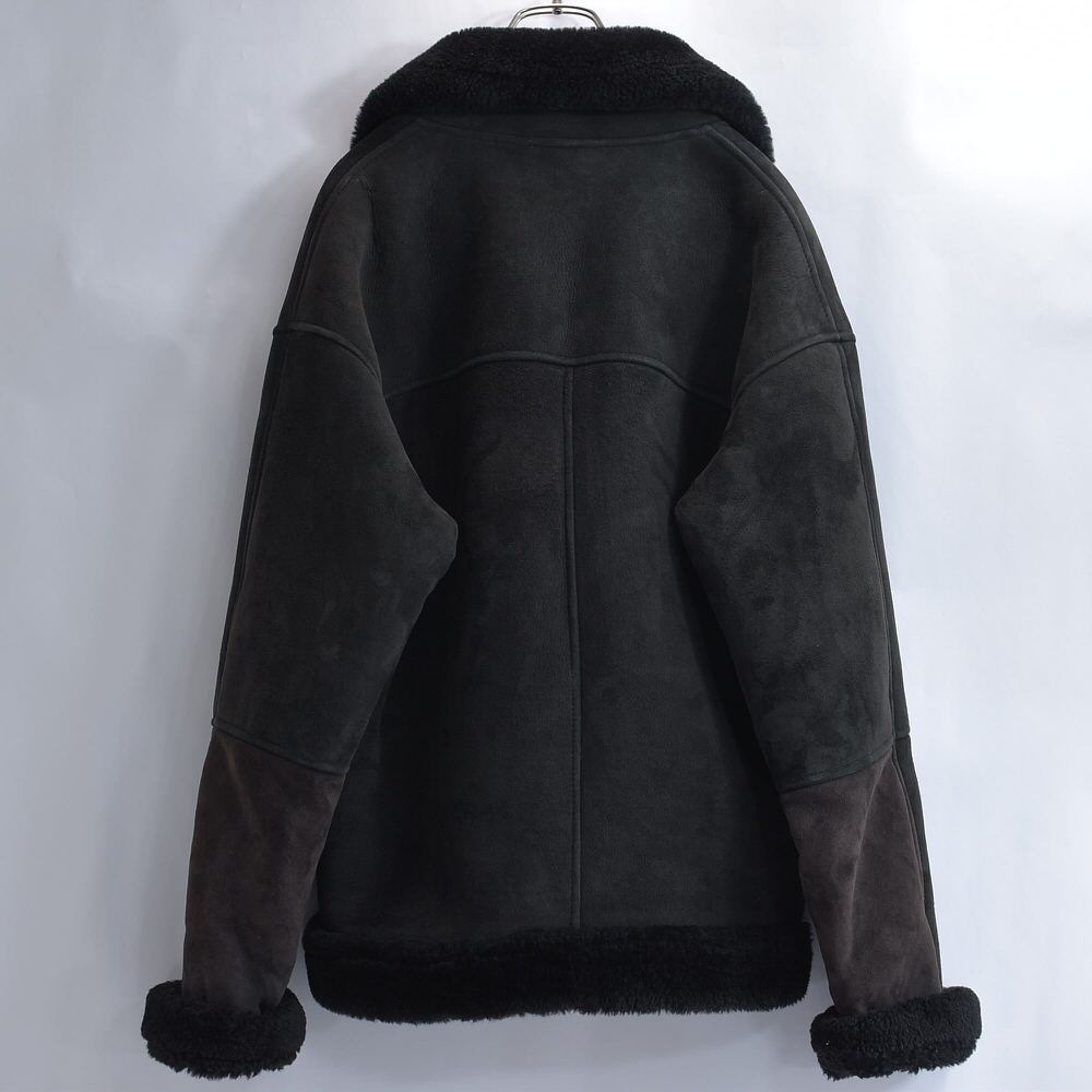 80~90s SETTE ALCOBALENO ブラックムートン スエード ボア ジャケット 80~90s SETTE ALCOBALENO ブラックムートン スエード ボア ジャケット