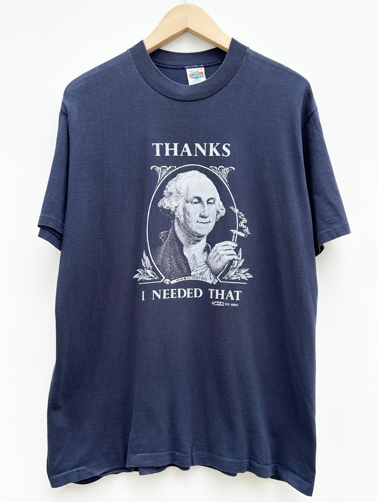 70s Crazy Shirt "GEORGE WASHINGTON" Tee Size L