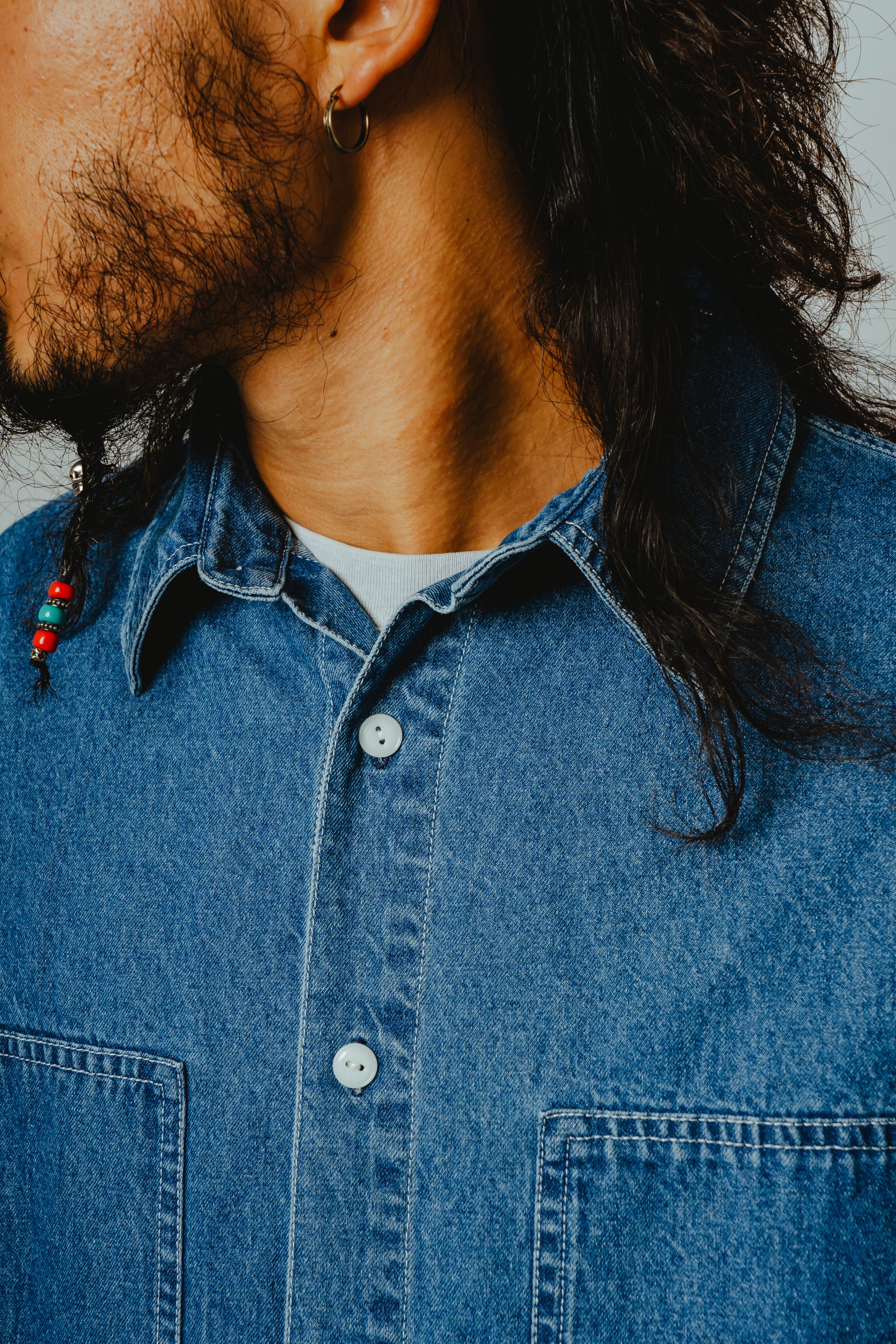 Denim Utility Long Sleeve Shirts - 102615350 | 【BIG MIKE / ビッグ