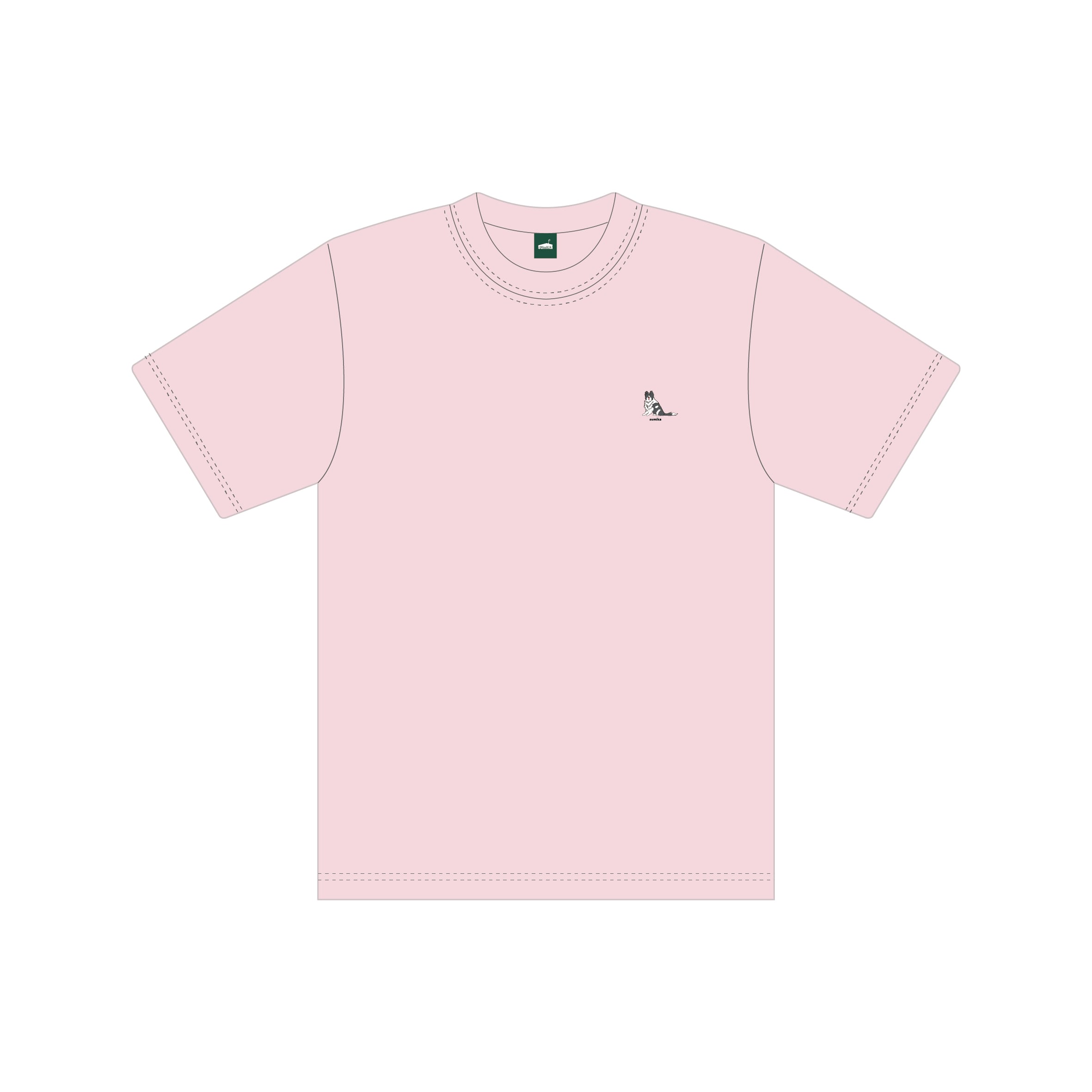 sumika / いろは刺繍KIDS Tシャツ（ベビーピンク）【通販限定】
