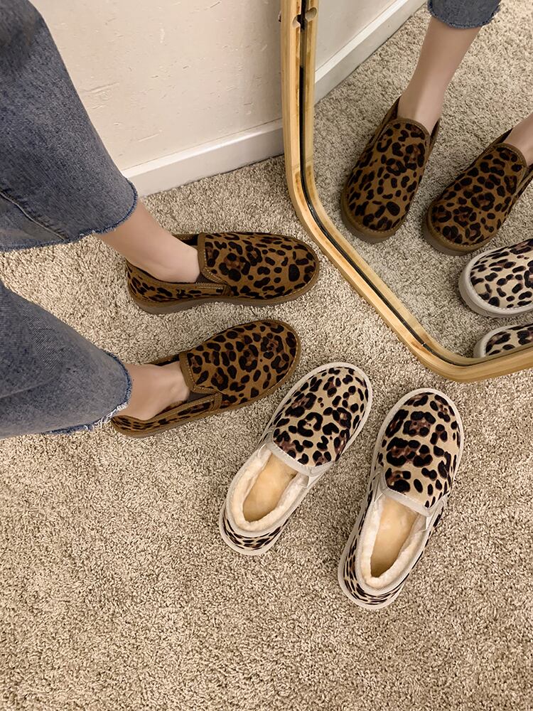 ブーツウィンターレディースベルベットレオパードプリント柄スタイル コットン 靴 シューズ 冬物 部族の婦人靴17792363401