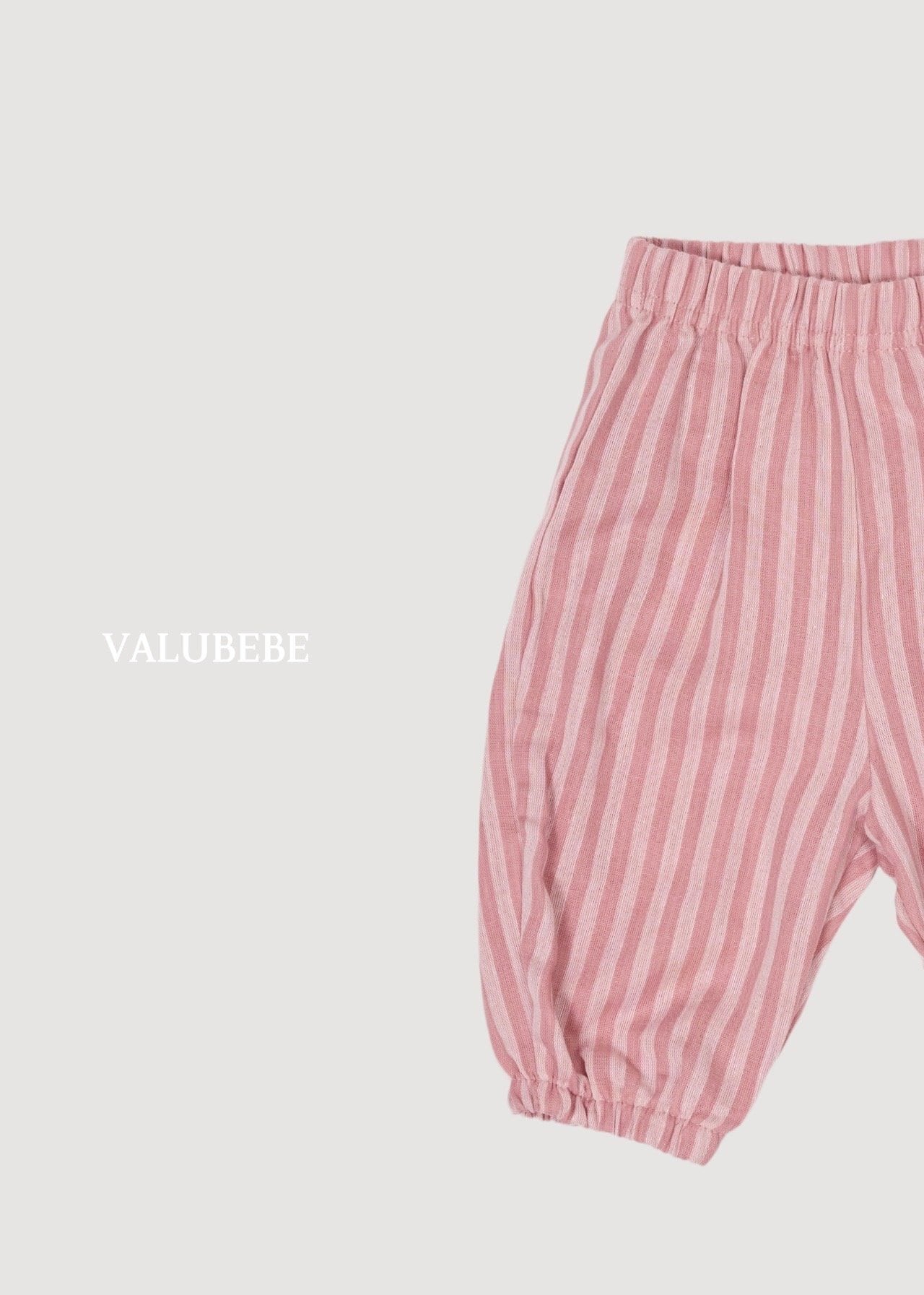 送料無料【予約】/ autumnエンボパンツ（ストライプ） /valubebe