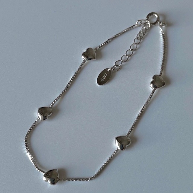 S925 Heart link bracelet (B33)
