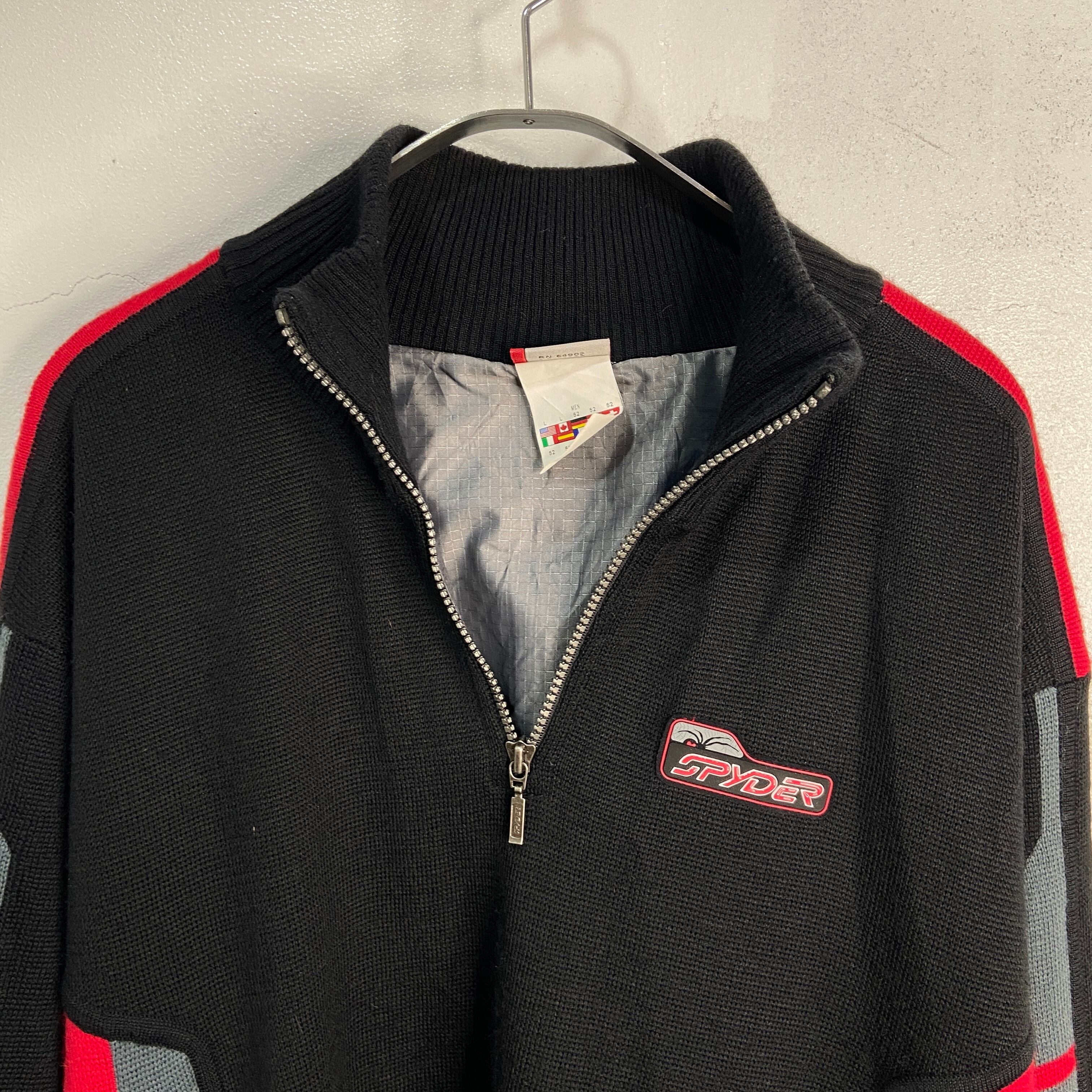 90s SPYDER スキーニット ハーフジッププルオーバー ナイロン 90s SPYDER スキーニット ハーフジッププルオーバー ナイロン