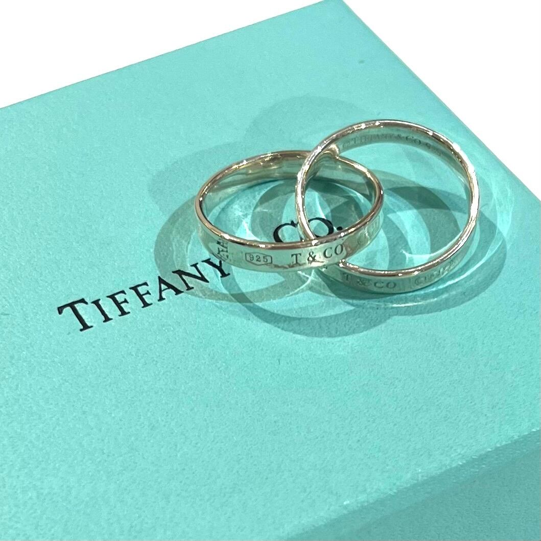 希少【TIFFANY&CO.】2194 1837 名品ダブルリング／シルバー925／17号