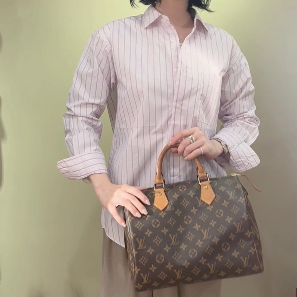LOUIS VUITTON】1918 ルイヴィトンスピーディ30／南京錠付きモノグラム