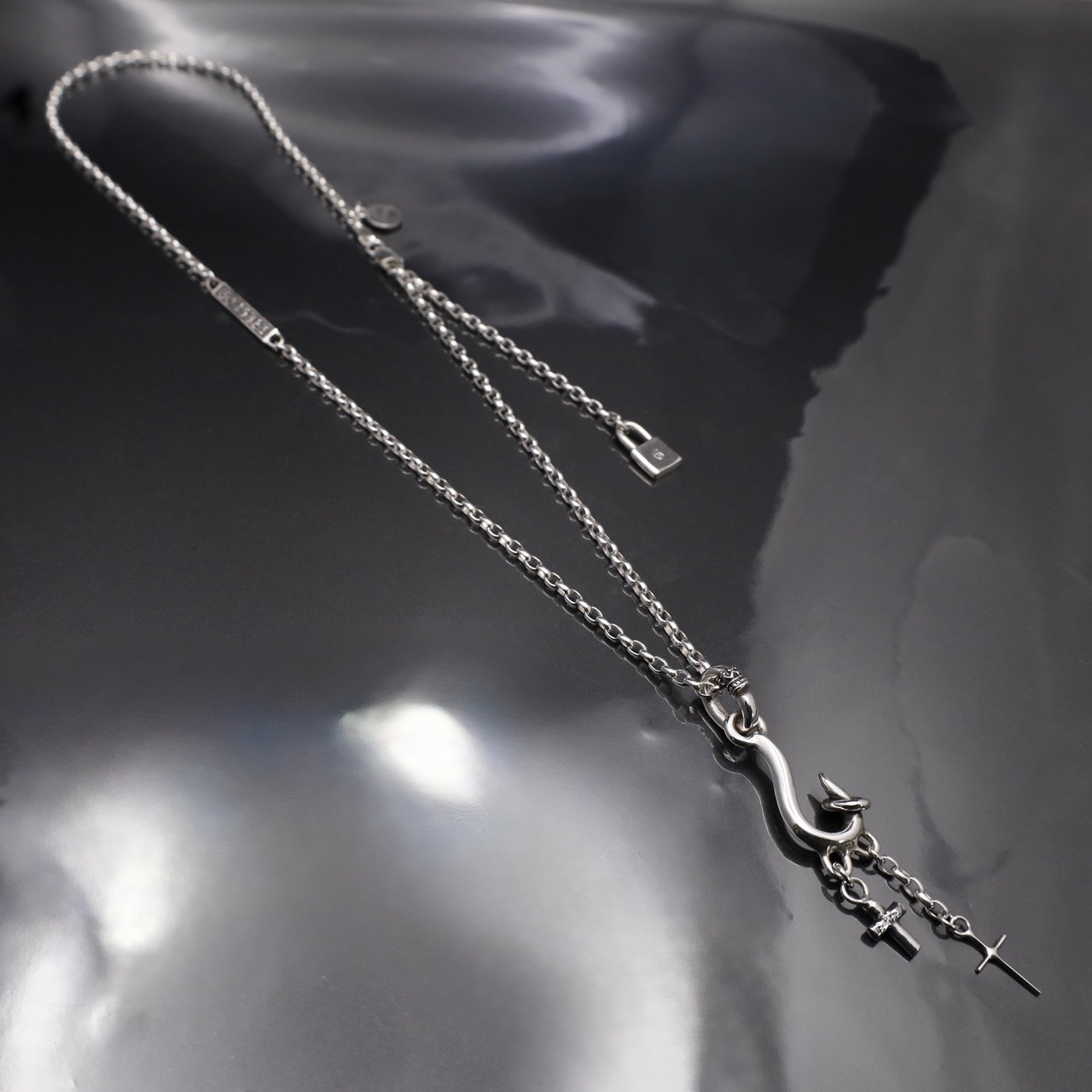 CURIOSITY HOOK #1 I.D. TAG NECKLACE / キュリオシティフック #1 I.D. タグ ネックレス