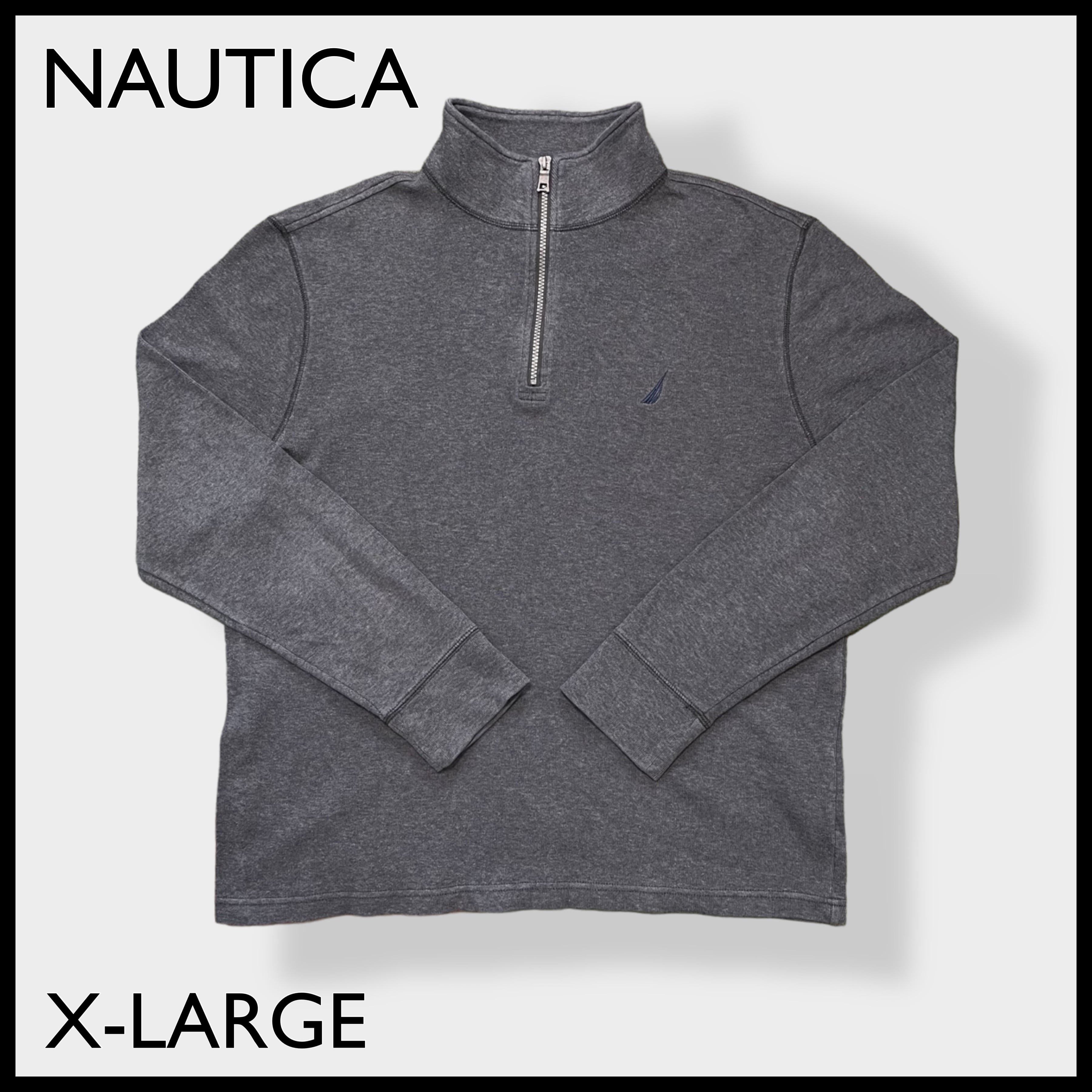 NAUTICA☆ノーティカ☆ハーフジップトレーナー　スウェット　XL  刺繍ロゴ