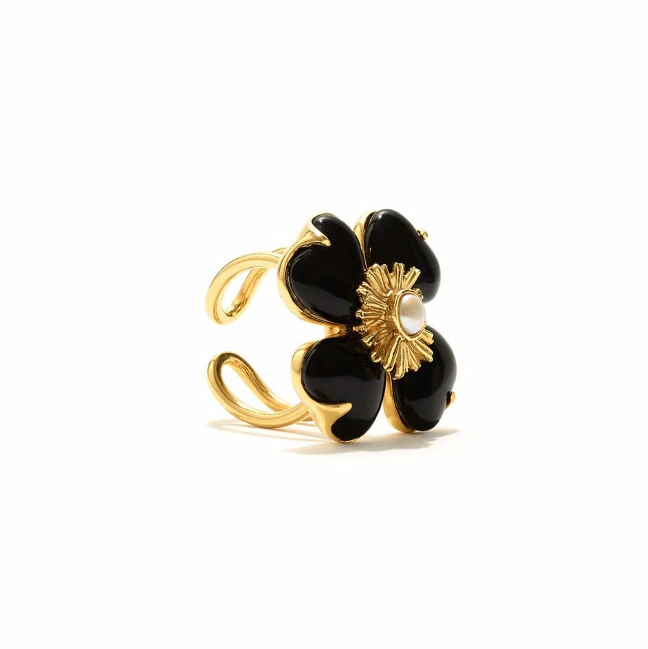 GOOSENS paris Trèfle Ring BLACK