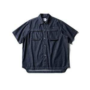 レトロウォッシュデニムカラーシャツ vi1141
