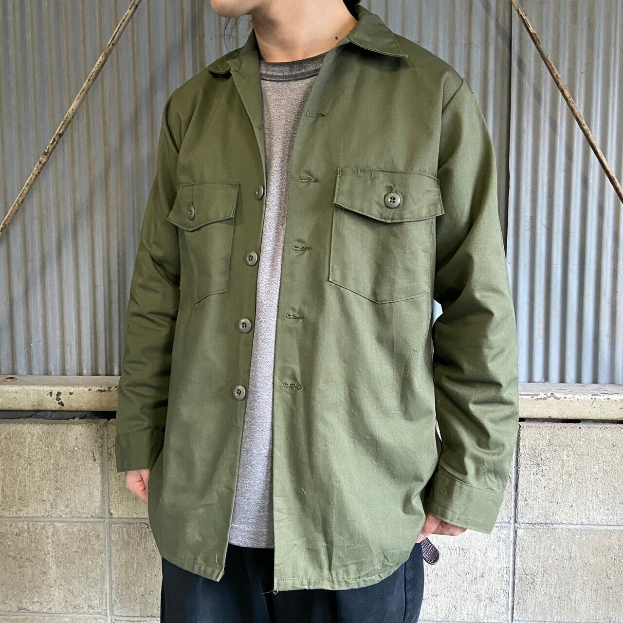 2023人気SALE 古着 ビンテージ 80s 軍服 ミリタリー 長袖 シャツ 美品