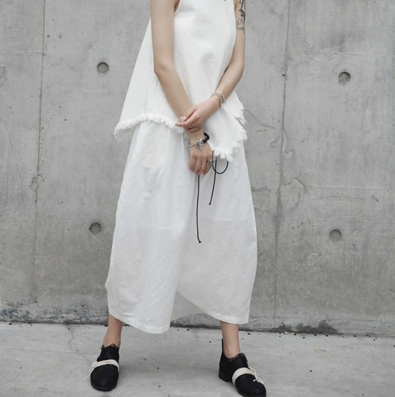 White Wide Leg Pants