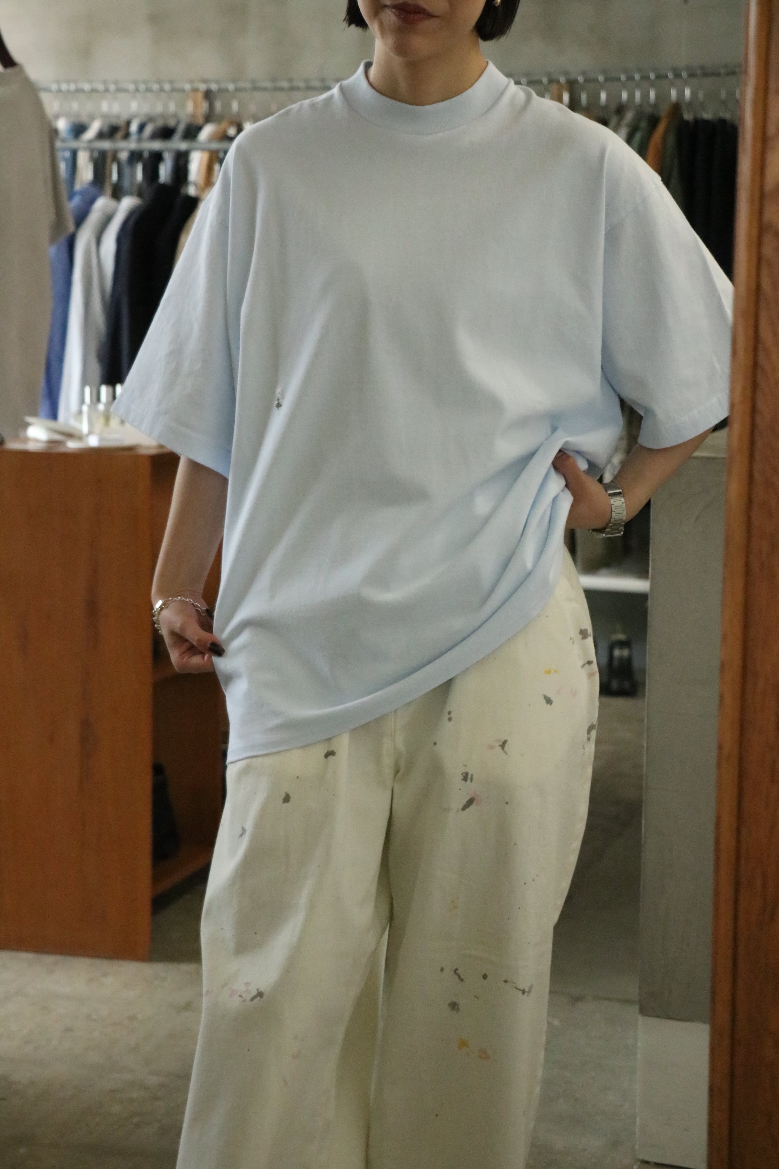 satou - flower handstitch tee SS- / CS25004 / サトウ フラワー