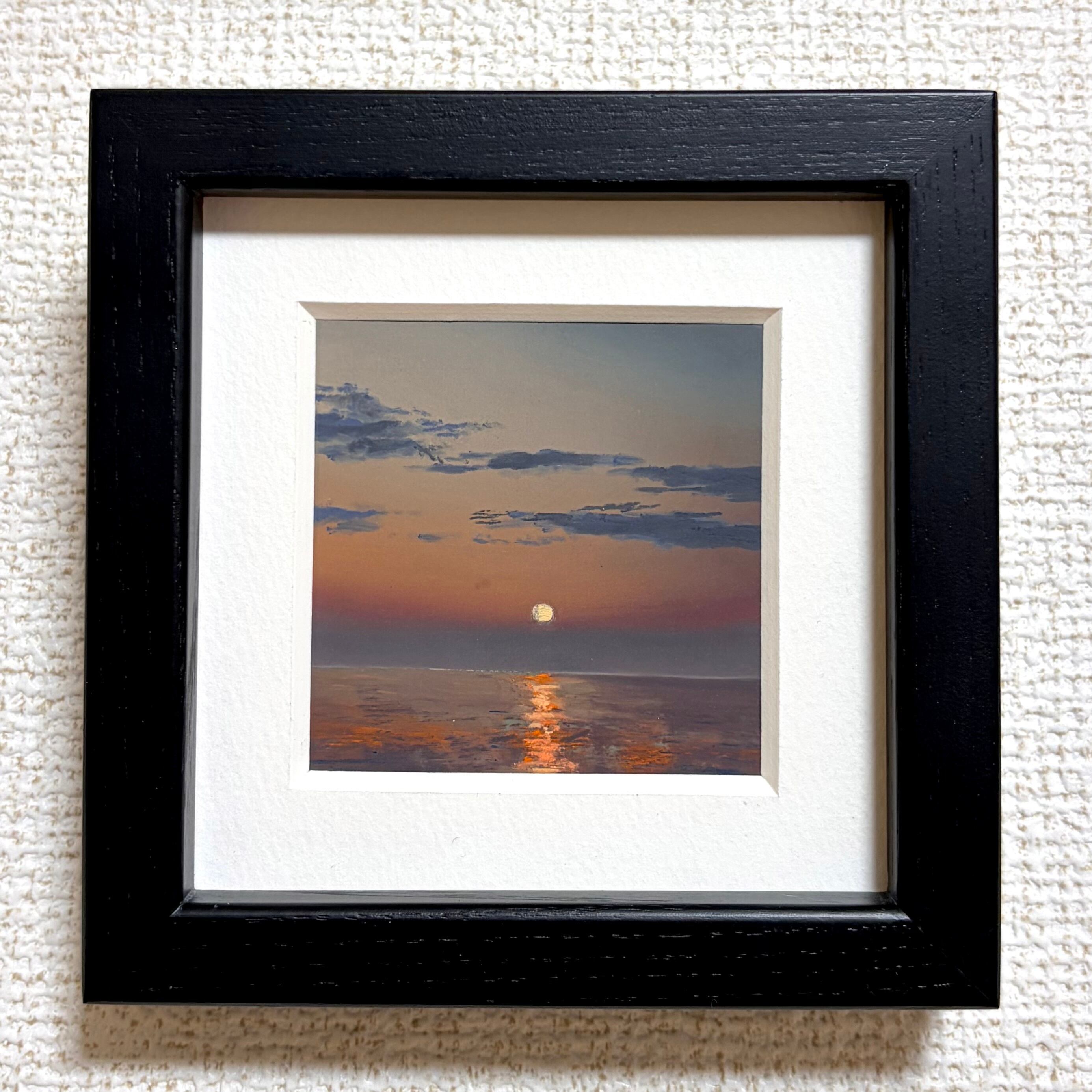 mohu260526　原画　額付き ポケットサイズの海11【ミニ原画】 | towa sea gallery