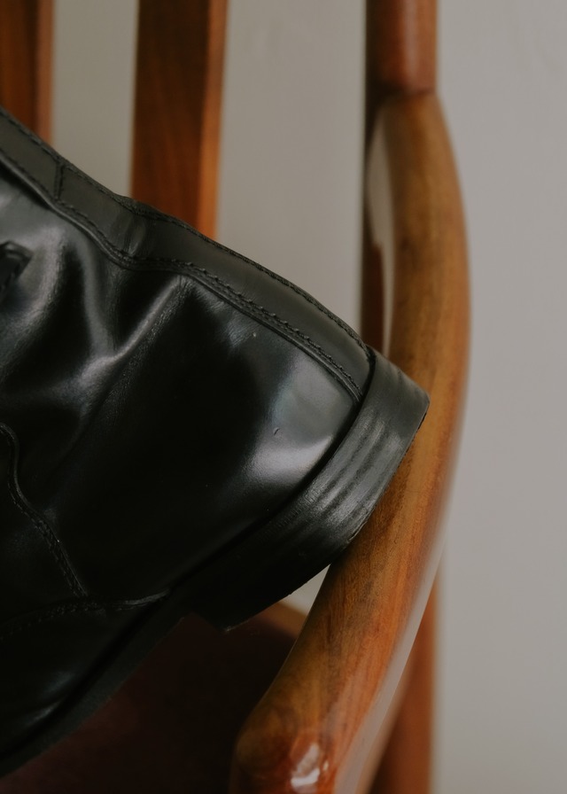 LOUIS VUITTON side zip leather boots