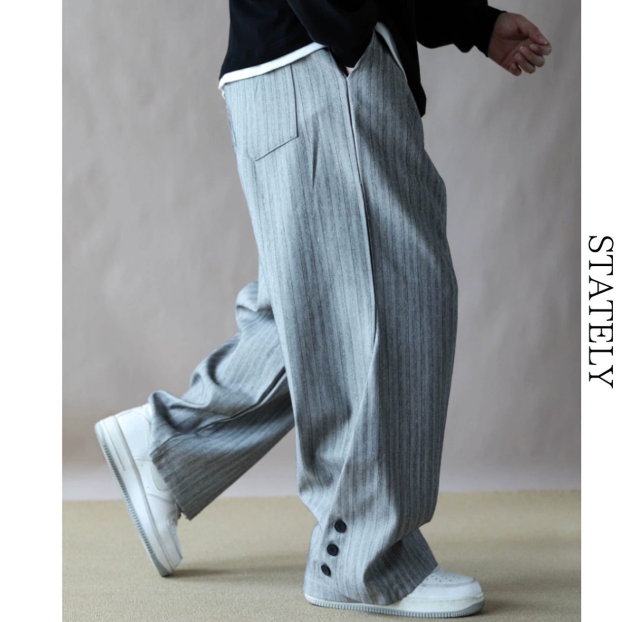 Pinstripe Flow ワイドパンツ/2color_B16・画像4