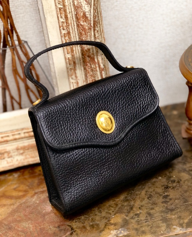 Christian Dior クリスチャン ディオール　CDモチーフ　エンボスレザー　マイクロ　ミニ　ミニバッグ  ハンドバッグ　ブラック　vintage　ヴィンテージ　オールド　dy67dv