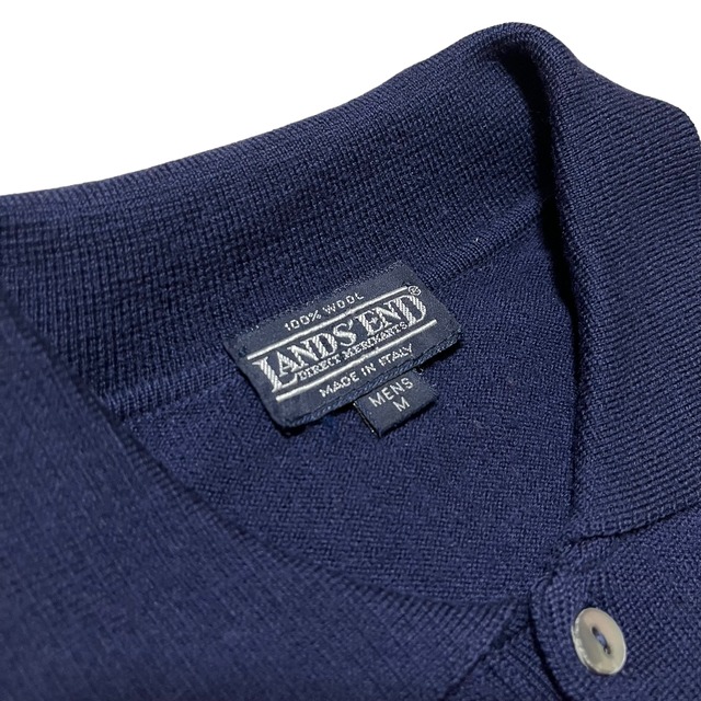 LANDS' END】ランズエンド ニットポロシャツ MADE IN ITALY イタリア製 ...