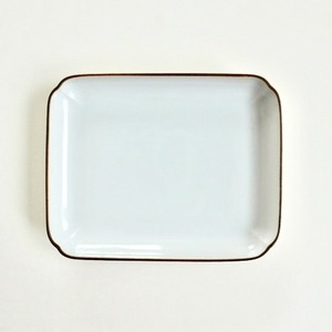 【再入荷】九谷の白 長方形の皿 / Kutani White Rectangle Plate / Showa Era