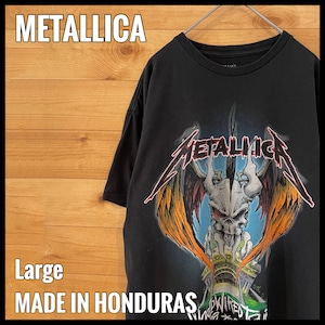 【METALLICA】希少 オフィシャル バンドTシャツ バックプリント 2018年 WORLDWIRED TOUR ツアーTシャツ メタリカ Lサイズ US古着 アメリカ古着