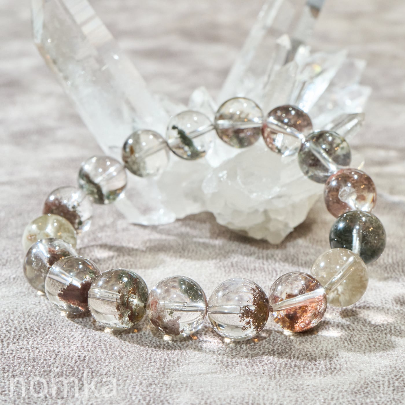 四季彩の庭園】ブラジル産 ガーデンクォーツ ブレスレット 12.5mm nbra