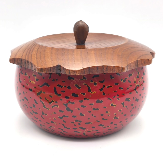 津軽塗（唐塗）バカ塗り・柿型鉢・菓子器・伝統工芸・No.260219-01・梱包サイズ60