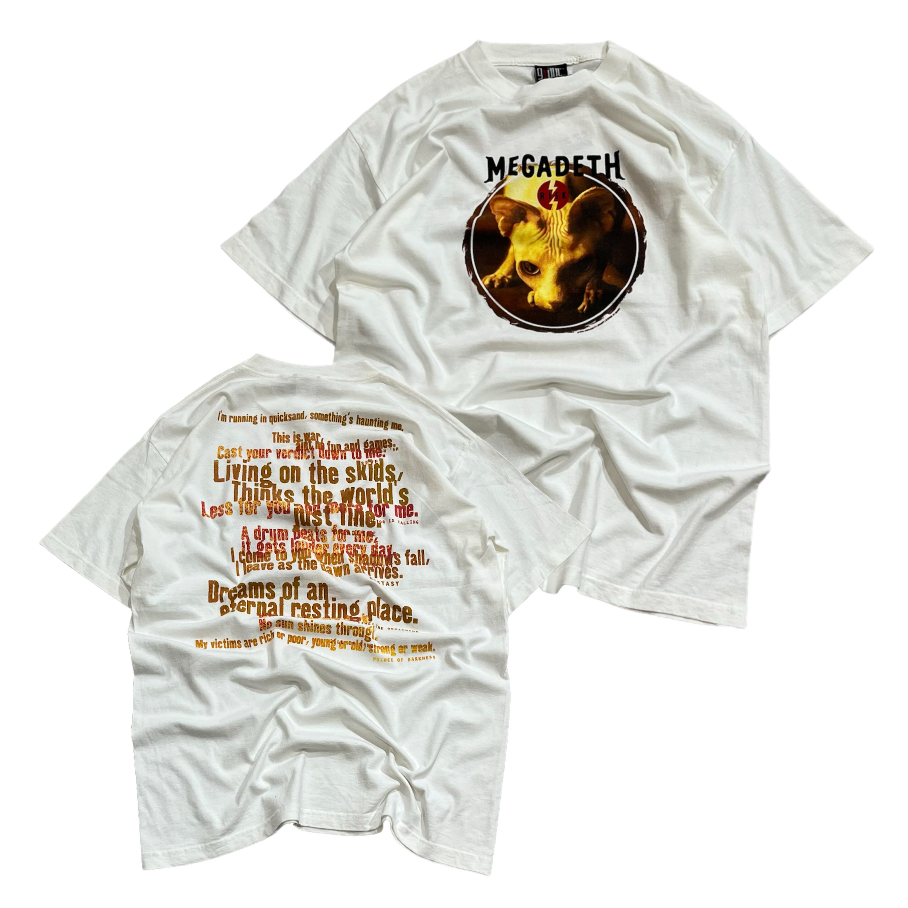 90年代 size : L【 MEGADETH 】メガデス RISK リスクバンドTシャツ