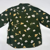 Mademoiselle NON NON マドモアゼルノンノン カウボーイ ハット 総柄 長袖シャツ M/ダークグリーン系 レディース 薄手