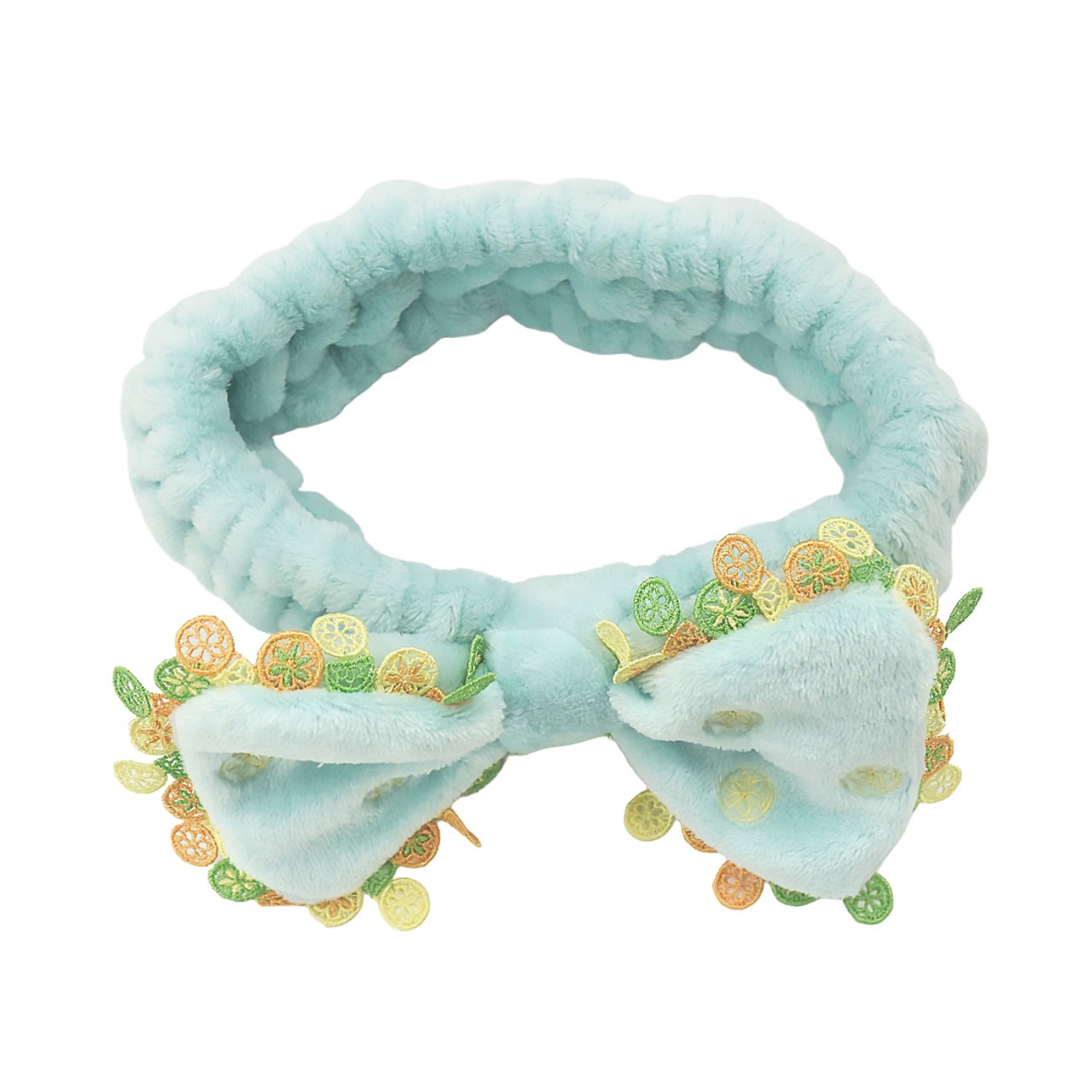 【近沢レース】ふわもこ　リボンヘアバンド