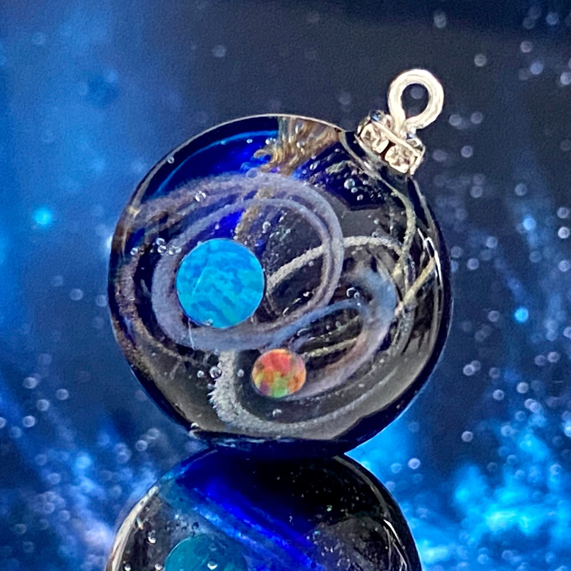 IORI resin✴︎小粒宇宙玉レジンネックレス IORI resin
