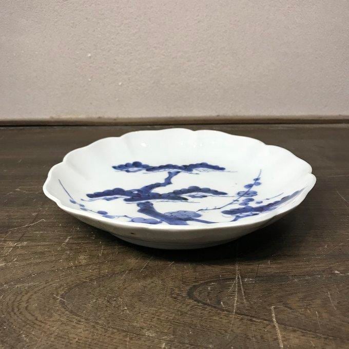 古伊万里 染付 松竹梅文様 輪花形 六寸皿 10枚 | Nakayacacan (那加屋花冠)