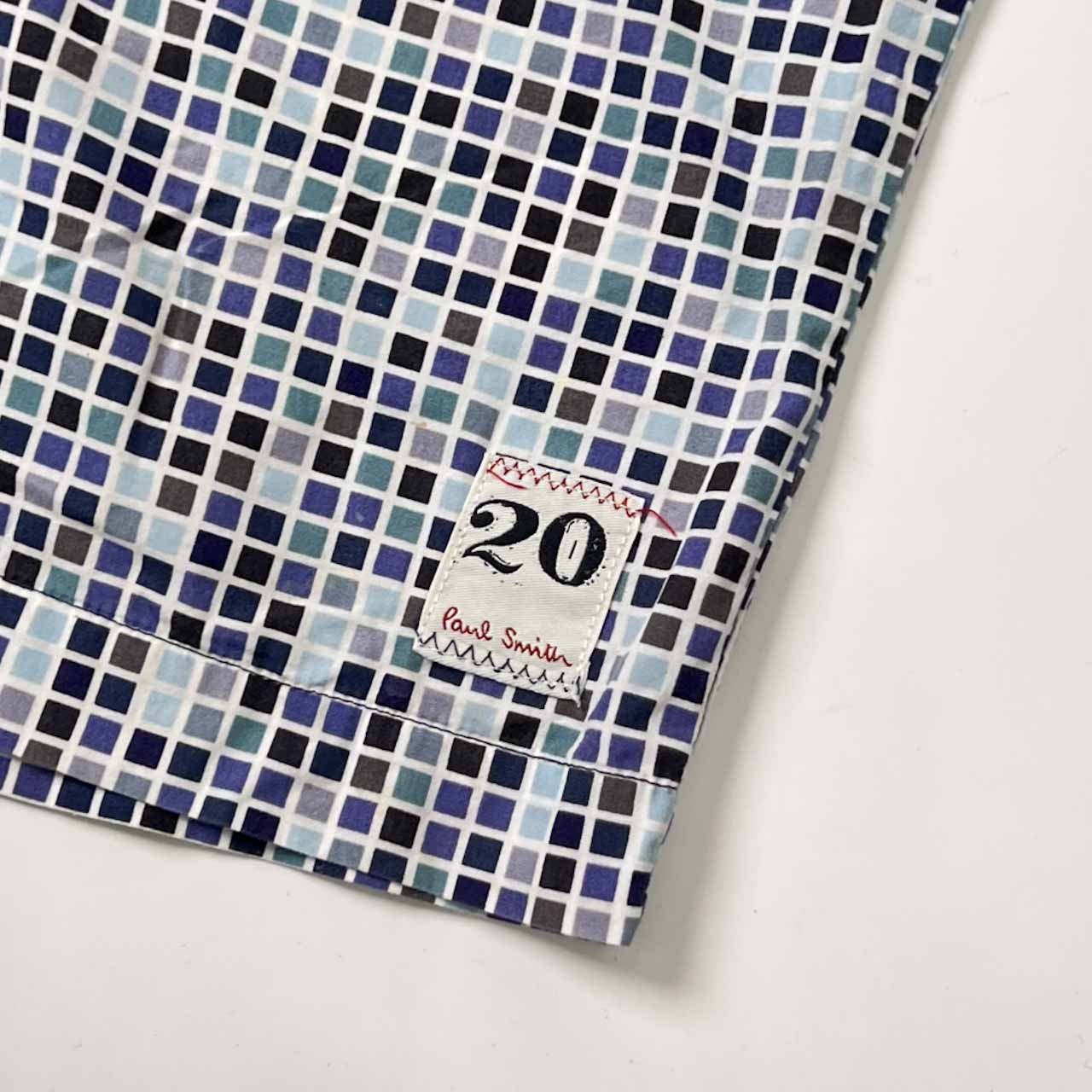 Paul Smith ポールスミス 総柄 ボタンフライ ハーフパンツ ショートパンツ M/ブルー系 メンズ