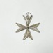 Vintage 925 Silver Filigree Maltese Cross Pendant Top Made In Malta