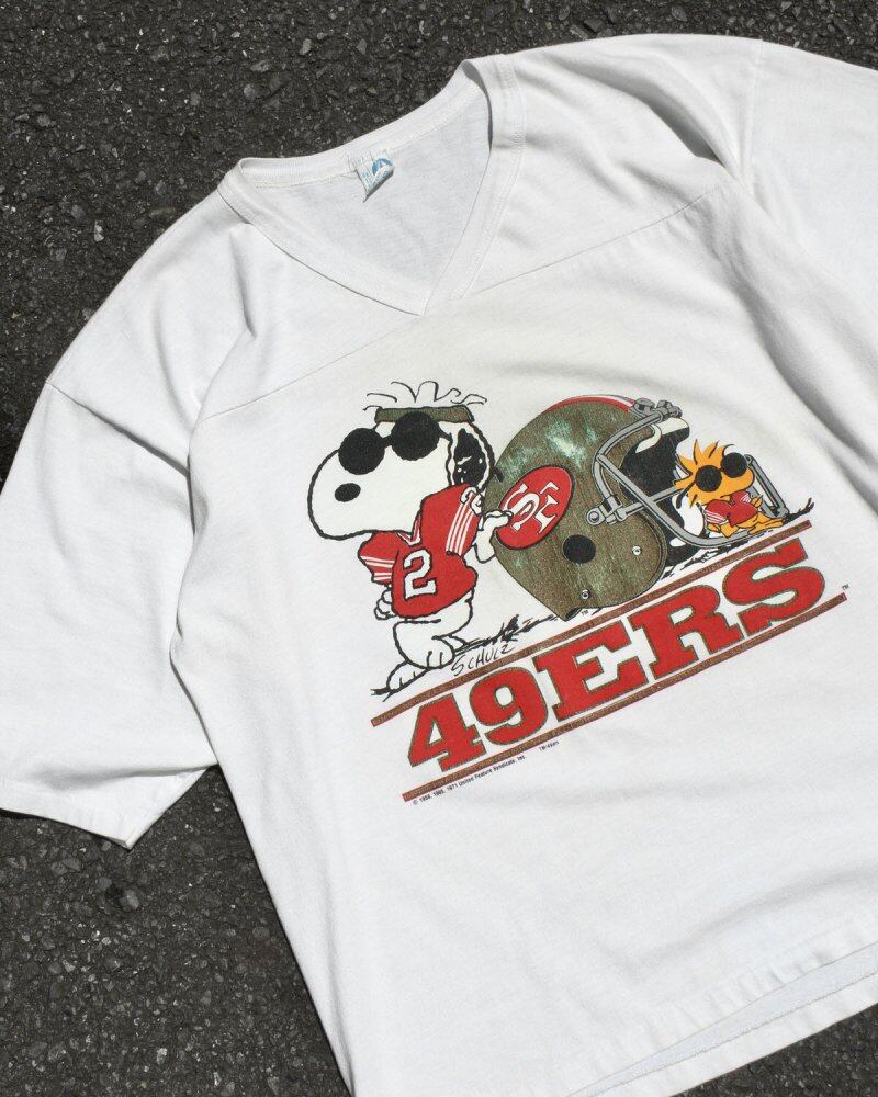 1970年代70s ビンテージARTEX SNOOPY フットボールTホワイト 1970年代70s ビンテージARTEX SNOOPY フットボールTホワイト