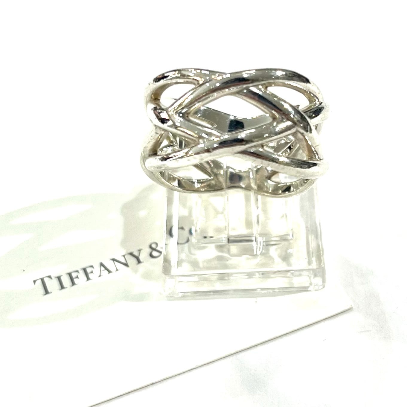 希少サイズ【TIFFANY&CO】【19号】2602 名品ケルティック 編み込み