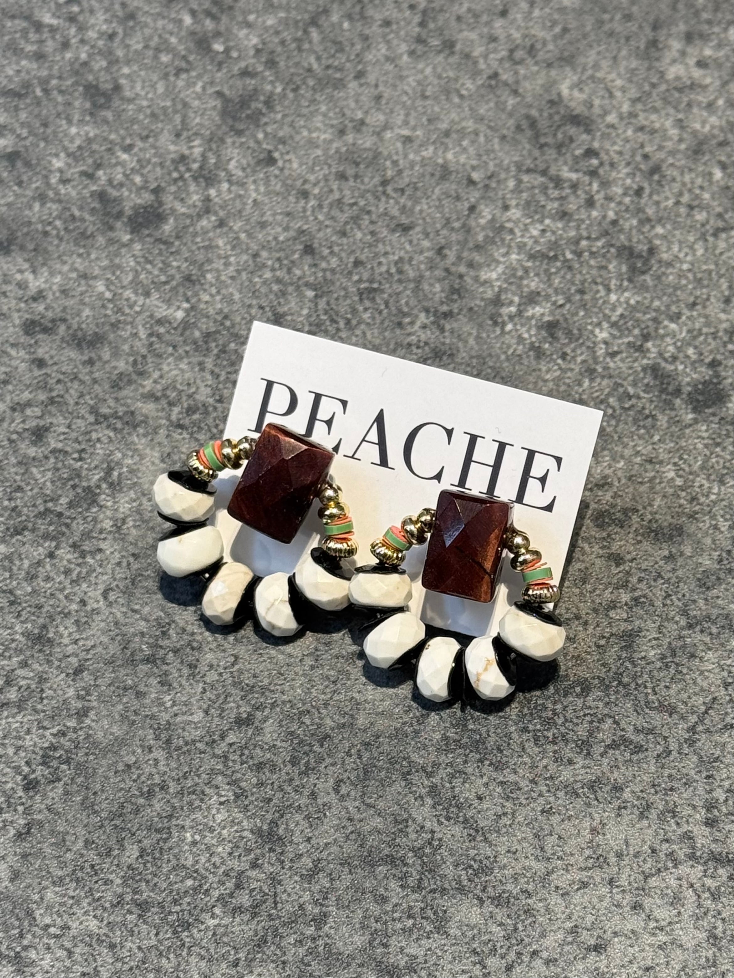 wine red square stone circle spangle mix
