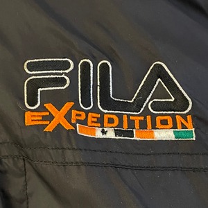 【FILA】80s ナイロンジャケット 刺繍ロゴ ゆるだぼ オーバーサイズ アウター US古着