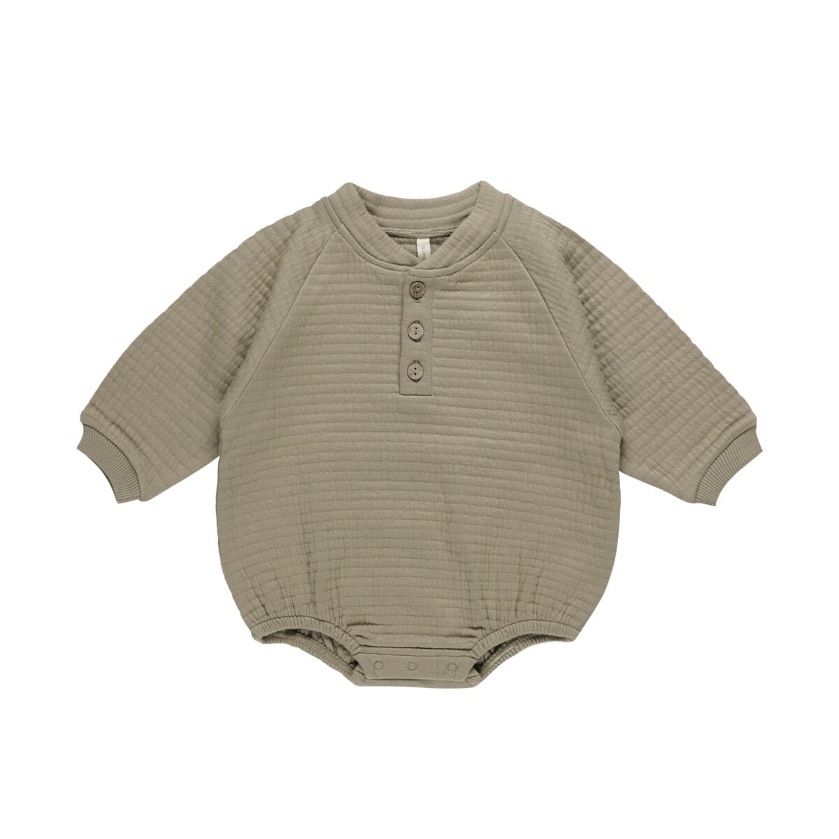 【送料無料】Henley Bubble Romper / Olive